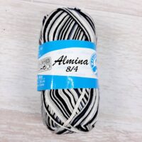 Мадам Трікоте Альміна (Madame Tricote Almina) 50г/169 6216 меланж чорно-білий