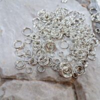 Колечки Одинарные Микс 4-10мм серебро 5г