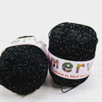 Мерве Крос Сімлі (Merve Krose Simli) 100г/270м 11004017 чорний з люрексом