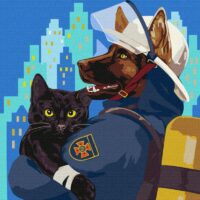 Картина за номерами КНО4334 Пухнастий рятівник 40*40см