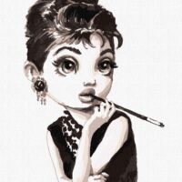 Картина за номерами КНО4854 Ніжна Одрі 30*40см