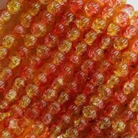 Намистини скляні Бите Скло 8мм 100шт Помаранчевий ЕД841