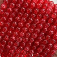 Намистини скляні Бите Скло 8мм 100шт Червоний ЕД127
