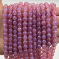 Намистини скляні Бите Скло 8мм 70шт Фiолетово-рожевий ЕД361