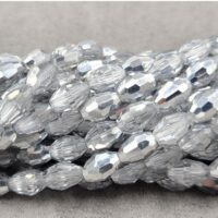 Скло овал 6*8мм 68-70штук дзеркальний 20289