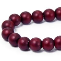 Бусины Стекло Жемчуг Матовые Круглые 8мм Темно-красный