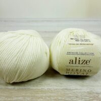 Алізе Меріно роял (Alize Merino Royal) 50г/100м 055 білий