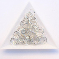 Кольцо для бус 10мм толщина 0,7мм серебро 10шт