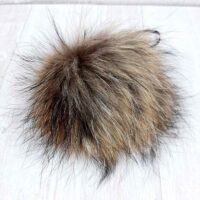 Помпон Енот 14-16см Черно-коричневый