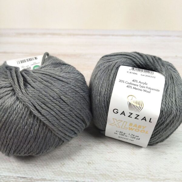 Газзал Бебі Вул XL (Gazzal Baby Wool XL) 50г/100м 818 сірий