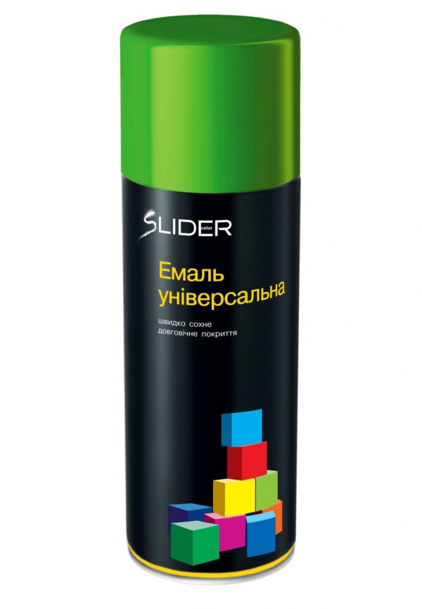 Емаль універсальна 6018 салатова 400мл Slider color