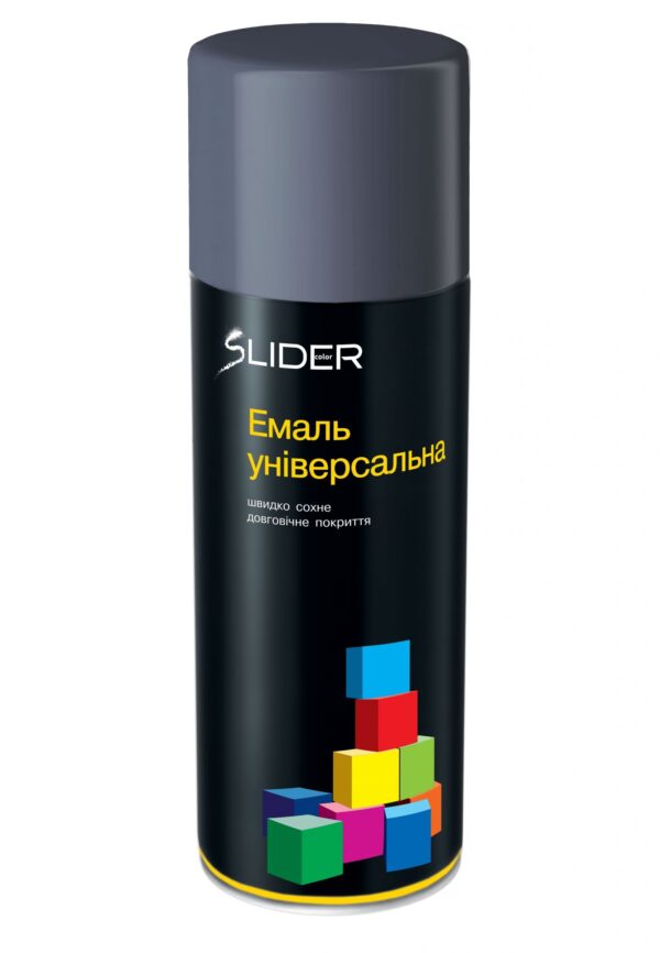 Емаль універсальна 7024 темно-сіра 400мл Slider color