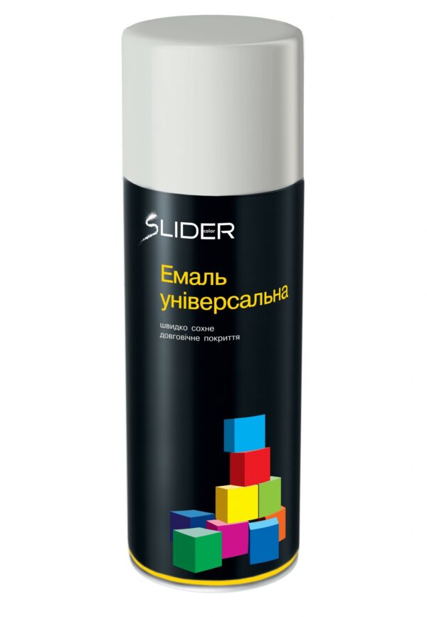 Емаль універсальна 7035 світло-сіра 400мл Slider color