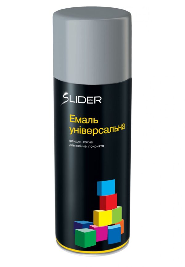Емаль універсальна 7046 сіра 400мл Slider color