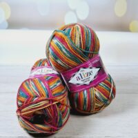 Алізе Супервош Комфорт Сокс 100 (Alize Superwash Comfort Socks) 100г/420м 7839 рудо-зелений