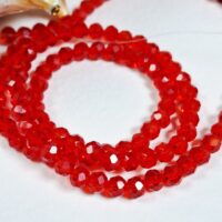 Скло 4мм 110-115шт з переливом світлий червоний прозорий 04037-1