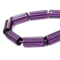 Бусины Стекло Трубка Прозрачные 15*6 мм Индиго