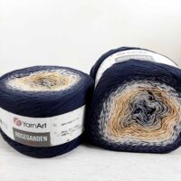 Ярнарт Розегарден (Yarnart Rosegarden) 250г/1000м 323 чорно-бежевий