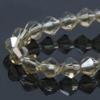 Бусины Стекло Граненые Биконус 4мм Светло-коричневый