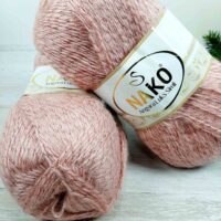 Нако Ангора Люкс Сімлі (Nako Angora Lux Simli) 100г/550м 1424 рожевий