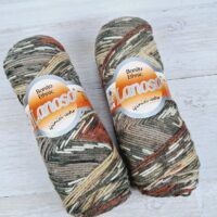 Ланосо Боніто (Lanoso Bonito Ethnic) 100г/260м 1200 меланж коричнево-бордовий