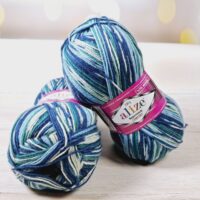 Алізе Супервош Комфорт Сокс 100 (Alize Superwash Comfort Socks) 100г/420м 7708 блакитно-сірий