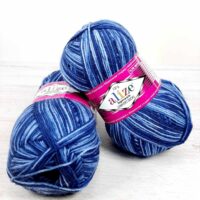 Алізе Супервош Комфорт Сокс 100 (Alize Superwash Comfort Socks) 100г/420м 7677 синьо-блакитний