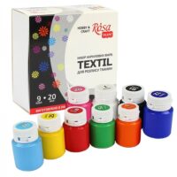 Набiр акрилових фарб для тканини Textil Rosa Talent 9*20мл