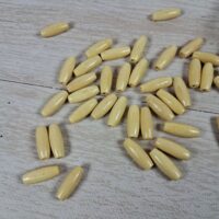 Намистини Дерев'яні Овальні світло-жовті 23*8-9мм 90шт/50г