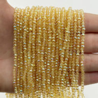 Намистини Рондель 2,5*3мм 170шт Жовтий свiтлий з боком АВ БХ251