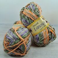 Ланосо Містік (Lanoso Mistiк) 100г/160м 742 оранжево-зелена