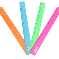 Линейка школьная 15см пластиковая, цветная 23875-6
