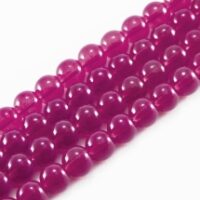 Бусины Стекло Имитация Нефрит Круглые 4мм Темно-малиновый