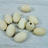 Намистини Дерев'яні Овал Білі 32*12мм 20шт