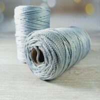 Шнур ПЕФ вязаний 3мм 100м №135 світло-сірий 85