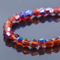 Бусины Стекло Гальваника Граненые Биконус 2*2мм Кирпичные