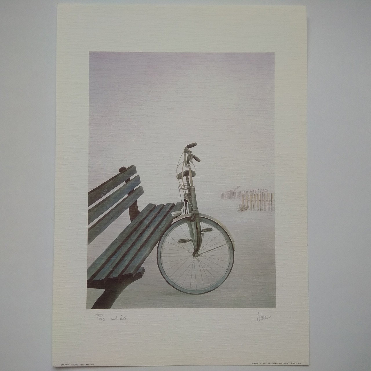 Арт постер репродукція "Heine "Peace and love" 35*50см