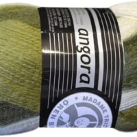 Мадам Трікоте Ангора Мультиколор (Madame Tricote Angora Multicolor) 100г/500м 401 меланж оливковий