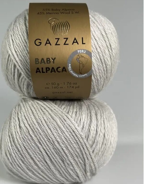 Газзал Бебі Альпака (Gazzal Baby Alpaca) 50г/160м 46016 сірий