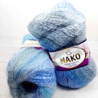 Нако Мохер Делікат КолорФлав (NAKO Mohair Delicate Colorflow) 100г/500м 28084 блакитно-синій