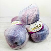 Нако Мохер Делікат КолорФлав (NAKO Mohair Delicate Colorflow) 100г/500м 75718 фіолетово-рожевий