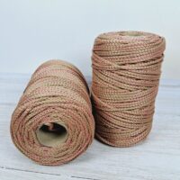 Шнур ПП 3мм 200г/100м без наповнювача №6227мокко+№10245корал