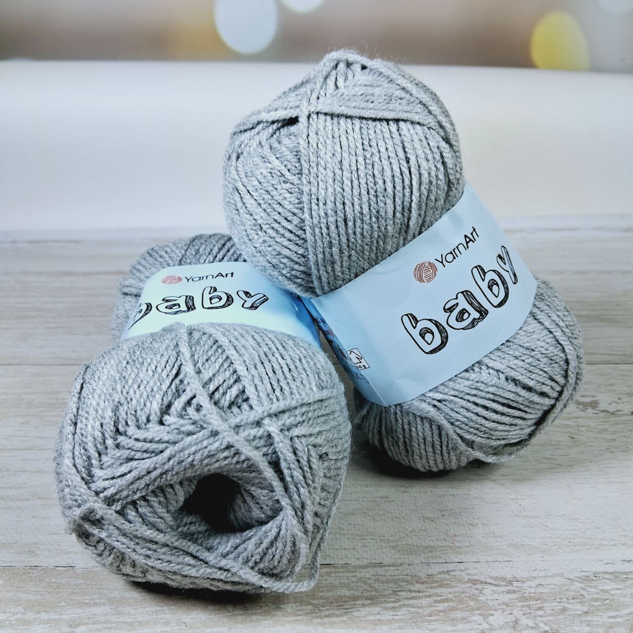 ЯрнАрт Бебі (YarnArt Baby) 50г/150м 195 сірий