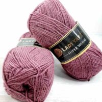 Леді Ярн (Lady Yarnm - Super Wool) 100г/260м 015 припорошена троянда