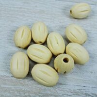 Намистини Дерев'яні Овал Білі 29,5*21мм 10шт