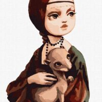 Картина за номерами КНО4875 Дівчина з горностаєм 30*40см