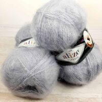 Алізе Мохер Класік (Alize Mohair Classic) 100г/200м 052 сірий світлий