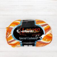 Ланосо Кашемір (Lanoso Special Cashmire) 100г/300м 44736 меланж біло-оранжевий