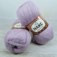 Нако Ангора Люкс (Nako Angora Lux) 100г/550м 6880 бузково-рожевий