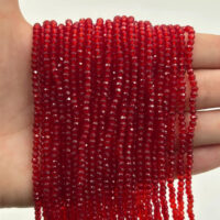 Намистини Рондель 2,5*3мм 170шт Червоний темний БХ293